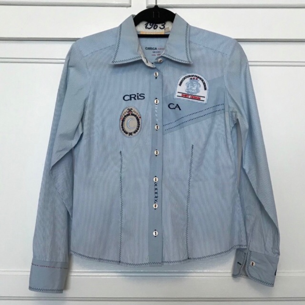 Vintage Stripe Embellished Shirt